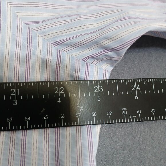 Brooks Brothers Men 35 16.5 Classic Striped Non Iron Button Up Dress Shirt - Picture 9 of 10